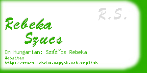 rebeka szucs business card